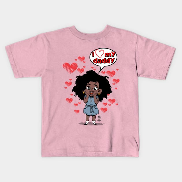 Daddy's Little girl! Kids T-Shirt by drdre74